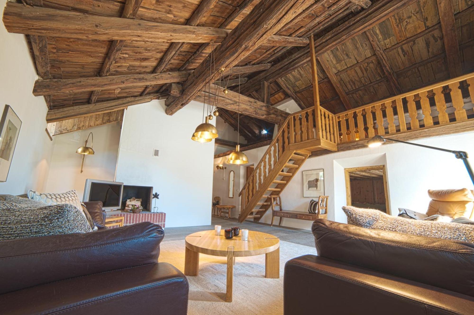 Ferienwohnung Chesa Michel Bever Exterior foto